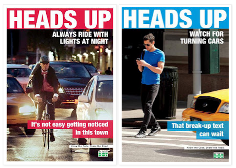 Campanha para pedestres e Ciclistas em NY