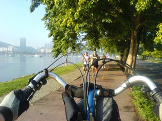 Reclinada na Ciclovia