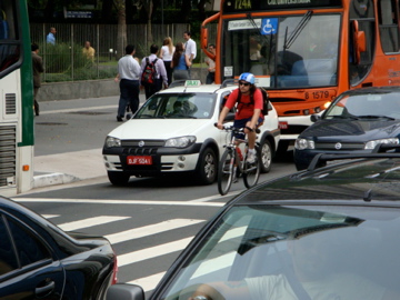 Ciclista na Paulista
