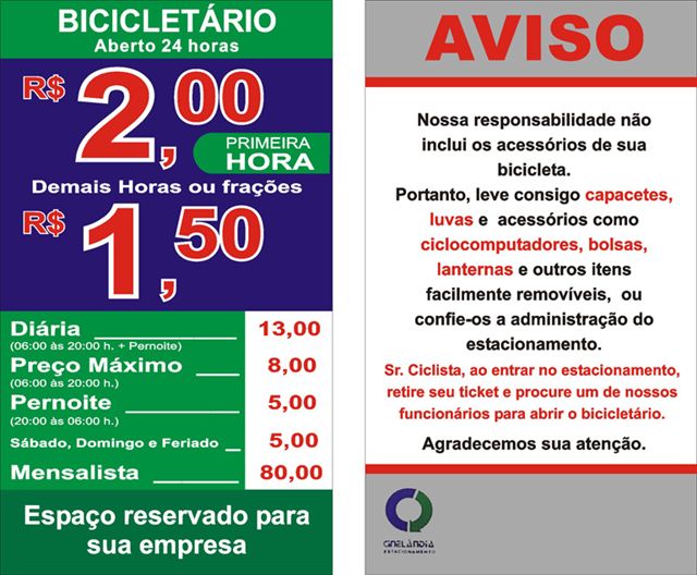 Preços e informações